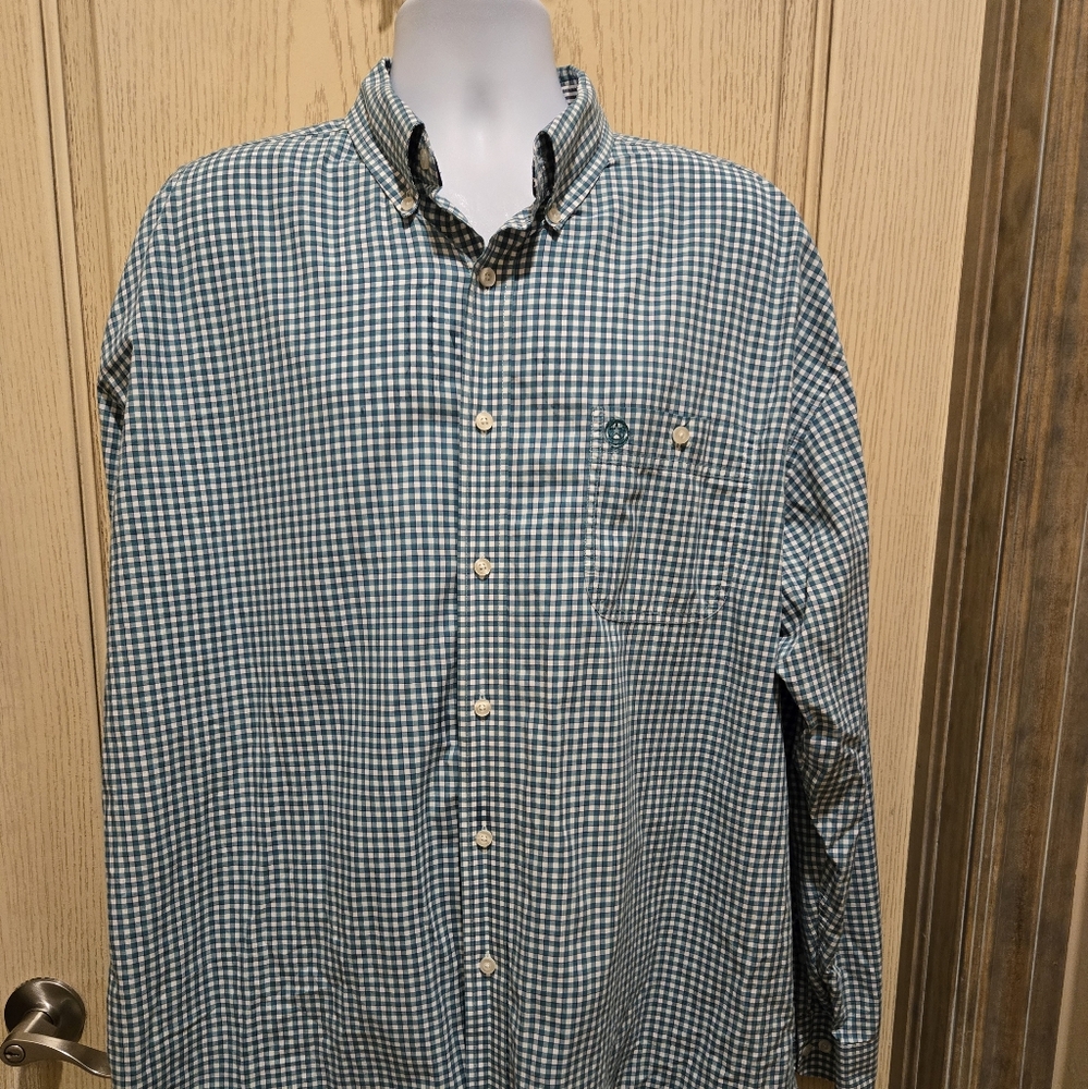 George Strait By Wrangler Long Sleeve Button Down Size Unknown